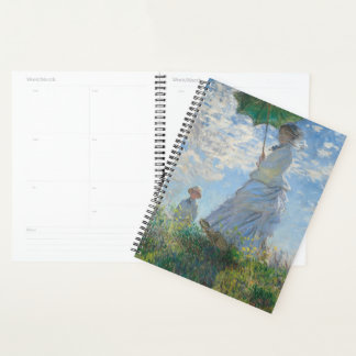 Frau mit Sonnenschirm von Claude Monet Planer