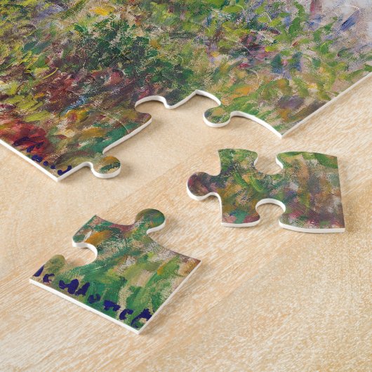 Frau mit Sonnenschirm von Claude Monet Puzzle (Seite)