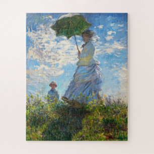 Frau mit Sonnenschirm von Claude Monet Puzzle