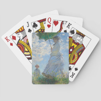 Frau mit Sonnenschirm von Claude Monet Spielkarten