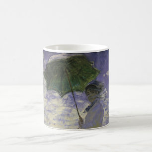 Frau mit Sonnenschirm von Claude Monet, Vintage Ar Kaffeetasse