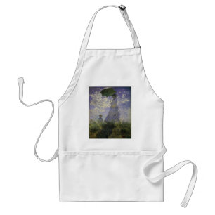 Frau mit Sonnenschirm von Claude Monet, Vintage Ar Schürze