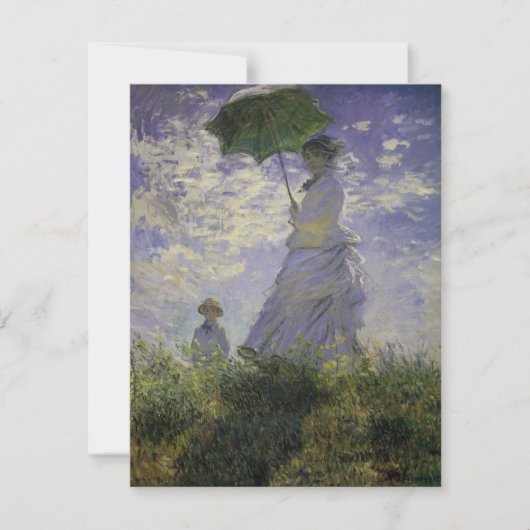 Frau mit Sonnenschirm von Claude Monet, Vintage Ku (Vorderseite)