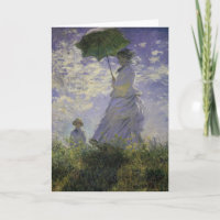 Frau mit Sonnenschirm von Claude Monet, Vintage Ku
