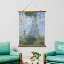 Frau mit Sonnenschirm von Claude Monet