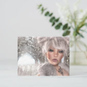 Frau mit Spektralaugen Postkarte (Stehend Vorderseite)