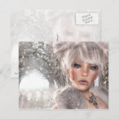 Frau mit Spektralaugen Postkarte (Vorne/Hinten)