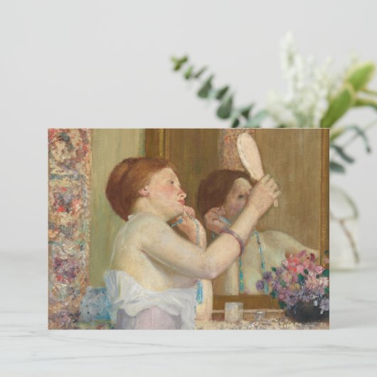 Frau mit Spiegel | Frederick Carl Frieseke (Stehend Vorderseite)