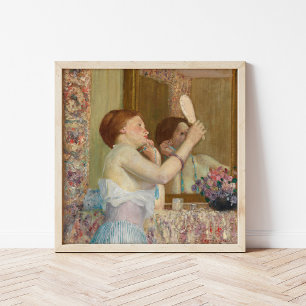 Frau mit Spiegel   Frederick Carl Frieseke Poster