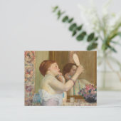 Frau mit Spiegel | Frederick Carl Frieseke Postkarte (Stehend Vorderseite)
