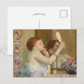 Frau mit Spiegel | Frederick Carl Frieseke Postkarte (Vorne/Hinten)