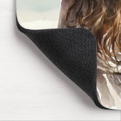 Frau mit Strandhut Mousepad (Ecke)