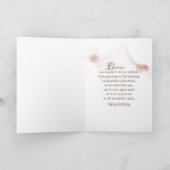 Frau mit Strandhut zum Geburtstag Karte (Innenseite)