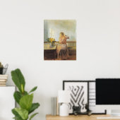 Frau mit Stuhlsitz Poster (Heimbüro)