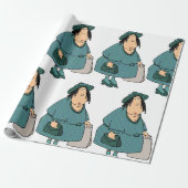 Frau mit Taschen Geschenkpapier (Ungerollt)