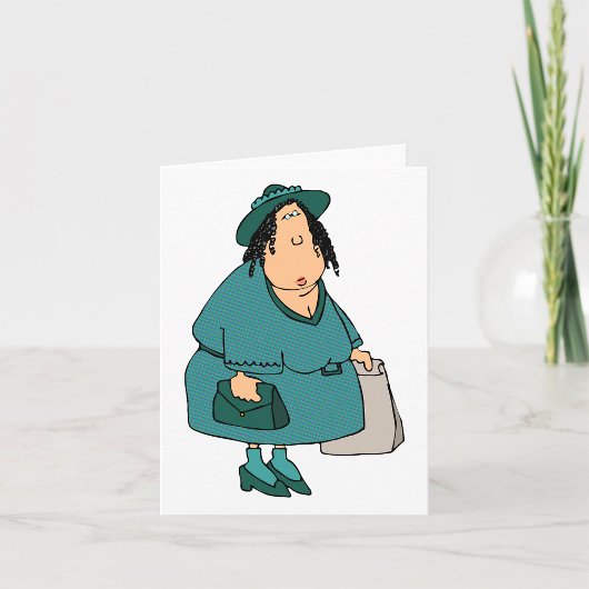 Frau mit Taschen Karte