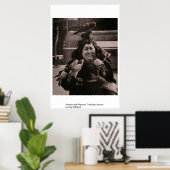 Frau mit Tauben, Trafalgar Square Poster (Heimbüro)