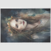 Frau mit Tiara Watercolor 3 Decoupage Paper Seidenpapier (Vorderseite)