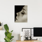 Frau mit Tränen Poster (Heimbüro)
