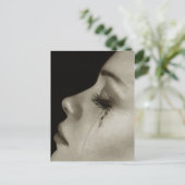 Frau mit Tränen Postkarte (Stehend Vorderseite)