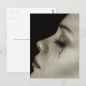 Frau mit Tränen Postkarte (Vorne/Hinten)