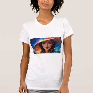 Frau mit unkonventioneller Schere T-Shirt