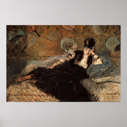 Frau mit Ventilatoren Poster (Vorne)