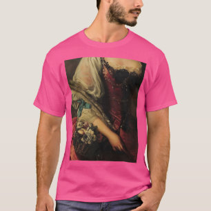 Frau mit Verziertem Kleid und Blumenkorb 18. Cen T-Shirt