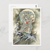 Frau mit Vögeln (1890) Toshio Aoki Postkarte (Vorne/Hinten)