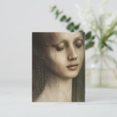 Frau mit Wasserperlen Postkarte (Stehend Vorderseite)