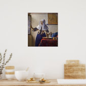 Frau mit Wasserpfeifer von Johannes Vermeer Poster (Küche)