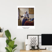 Frau mit Wasserpitcher. von Johannes Vermeer Poster (Heimbüro)