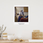 Frau mit Wasserpitcher. von Johannes Vermeer Poster (Küche)