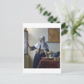 Frau mit Wasserschwanz von Johannes Vermeer Postkarte (Stehend Vorderseite)