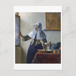 Frau mit Wasserschwanz von Johannes Vermeer Postkarte