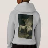 Frau mit weißem Pferd Hoodie (Rückseite)