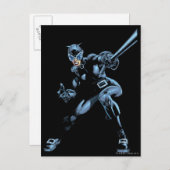 Frau mit Whip Postkarte (Vorne/Hinten)