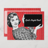 Frau mit Zeichen in den 1950er Jahren Einladung (Vorne/Hinten)