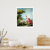 FRAU MIT ZWEI KINDERN Premium Leinwand Poster (Küche)