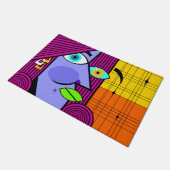 Frau - Mitte Jahrhundert Picasso Fußmatte (Schrägansicht)