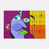 Frau - Mitte Jahrhundert Picasso Fußmatte (Vorderseite)