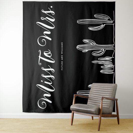 Frau Modern Boho Cactus Bachelorette Wandteppich (Beispiel)