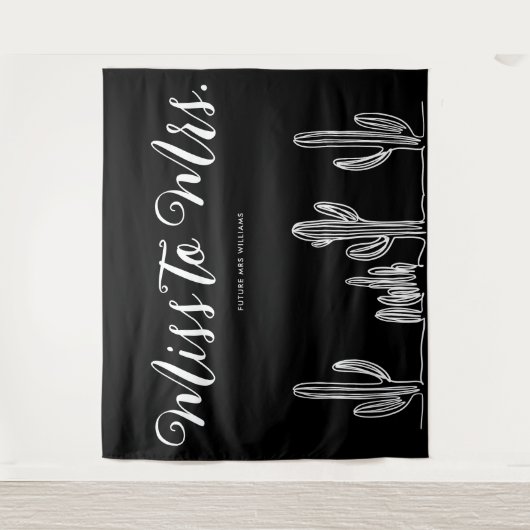 Frau Modern Boho Cactus Bachelorette Wandteppich (Vorderseite)