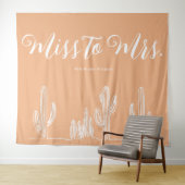 Frau Modern Boho Cactus Orange Bachelorette Wandteppich (Beispiel (Horizontal))