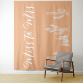 Frau Modern Boho Cactus Orange Bachelorette Wandteppich (Beispiel)