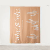 Frau Modern Boho Cactus Orange Bachelorette Wandteppich (Vorderseite)