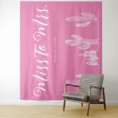 Frau Modern Boho Cactus Pink Bachelorette Wandteppich (Beispiel)