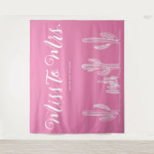 Frau Modern Boho Cactus Pink Bachelorette Wandteppich (Vorderseite)
