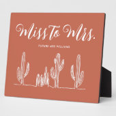 Frau Modern Boho Rust Cactus Bachelorette Fotoplatte (Seite)
