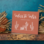 Frau Modern Boho Rust Cactus Bachelorette Fotoplatte (Seite)